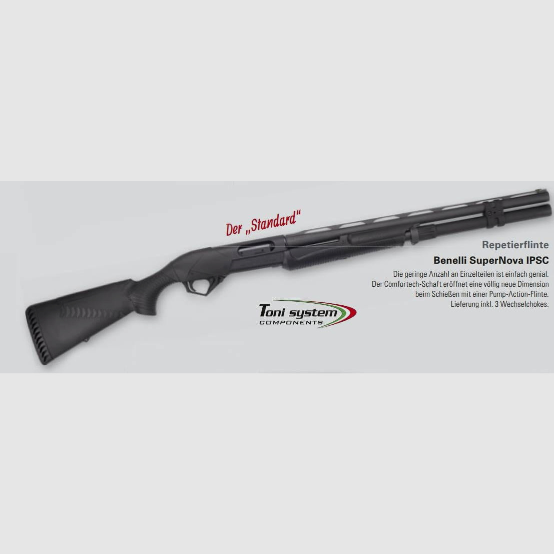 Benelli SuperNova IPSC 71cm,Kal. 12/89 Repetierflinte