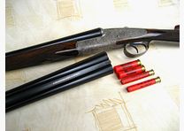 Ziegenhahn & Sohn, "Berst Gun" Ausstellungswaffe Seitenschlossflinte mit Wechsellauf