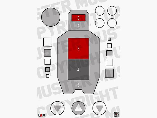 Multi Drill 2 Target DIN A1 Cible polyvalente pour le tir dynamique...