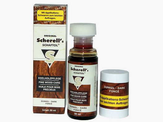 Scherell's Schaftol dunkel, 50ml mit Applikationsschwamm