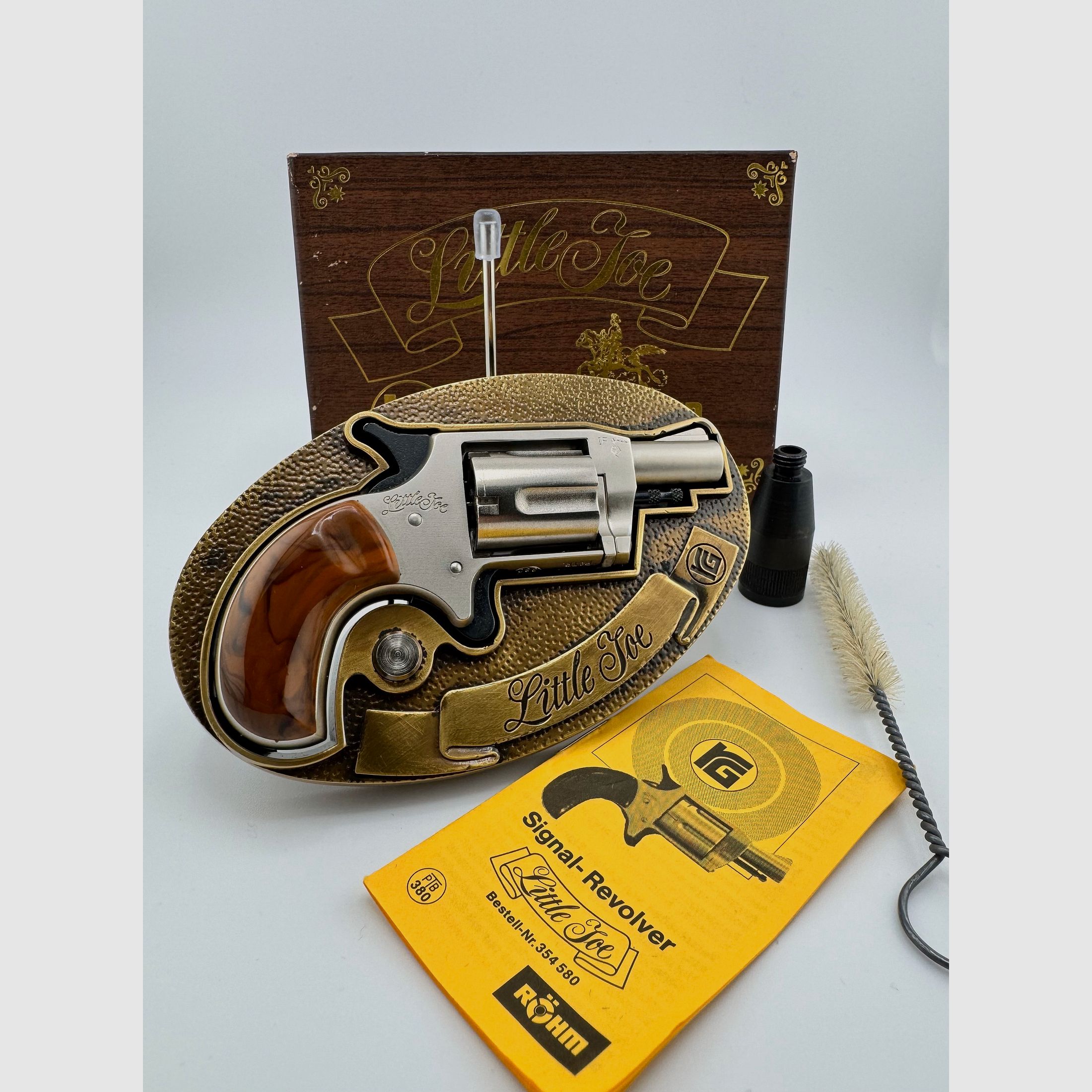 Röhm Little Joe nickel-plated - PTB 380 - Year of proof 1985 - Caliber 22 long blank firing