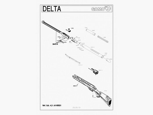Pièces détachées Gamo Delta 4.5 mm. 34112 - Bielle armement
