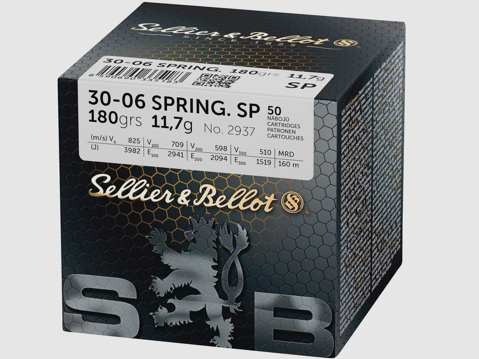 Sellier & Bellot 155483 .30-06 Spr. punta de plomo SP 11,7g 180grs. 50 unidades.