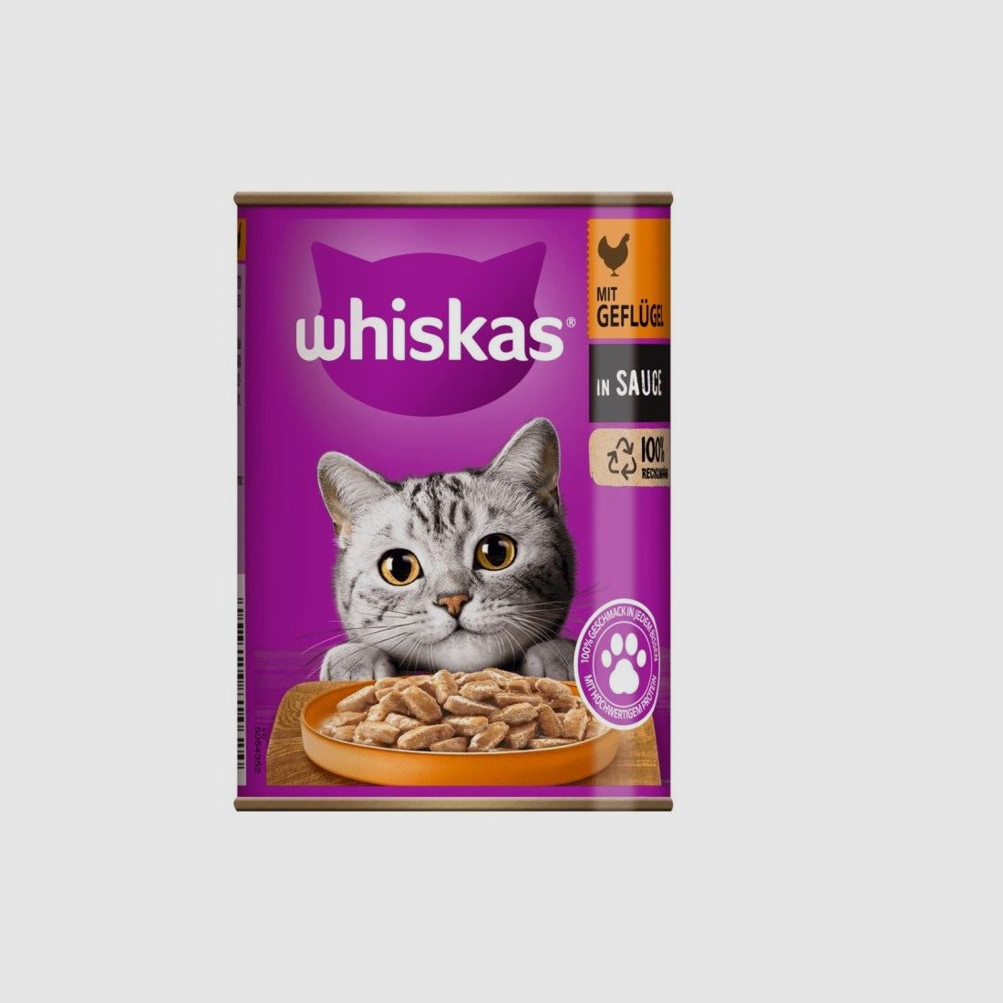 Whiskas Katzen Nassfutter Dose in Sauce mit Geflügel 12 x 400 g