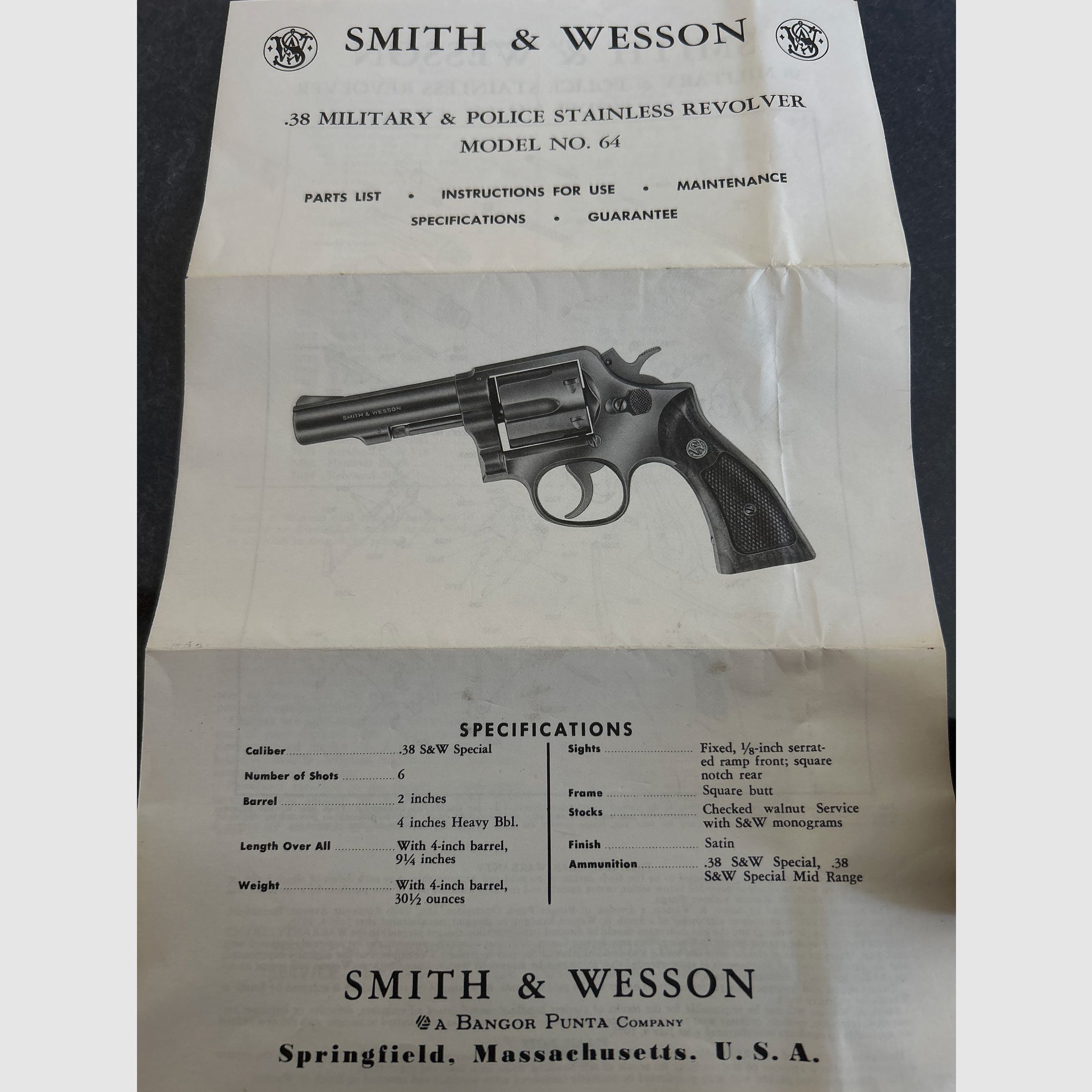 Smith & Wesson Model No.64 