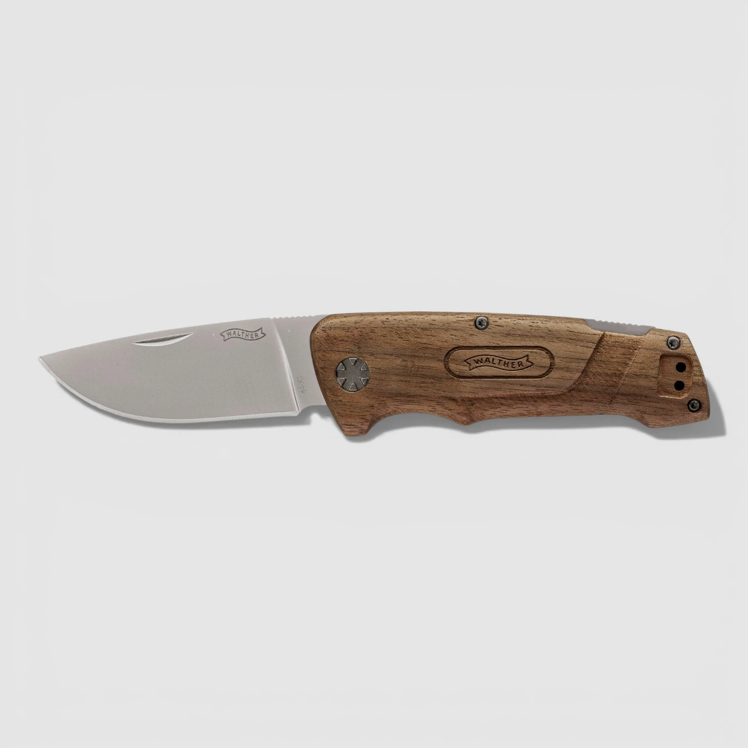 Walther BWK 2 Klappmesser – 440C Droppoint & Walnussholz