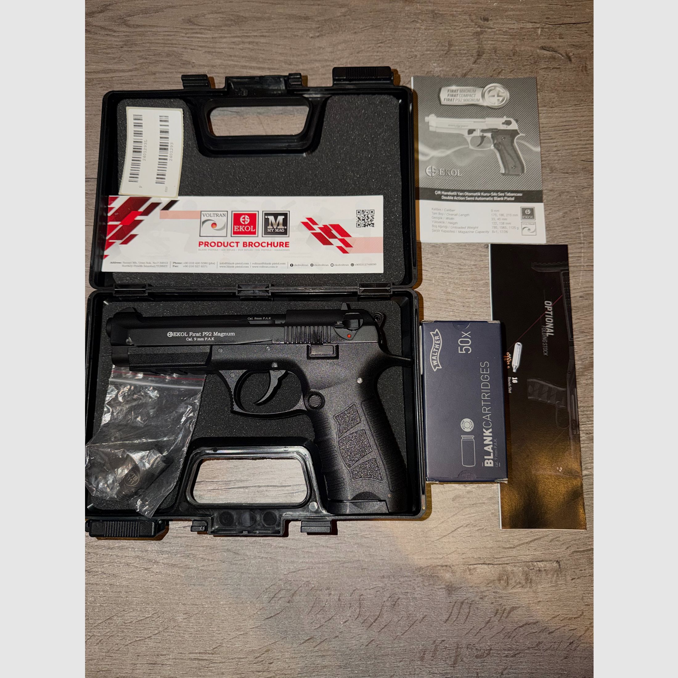 EKOL P92 Magnum blank firing 9mm PAK +43 shots