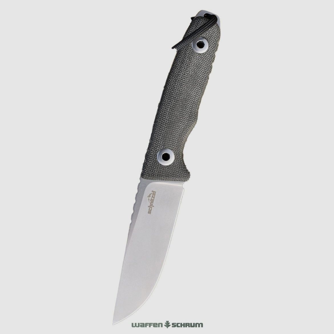Schnitzel Outdoormesser TRI rostfreier 14C28N-Stahl mit Black Stonewash-Finish grün