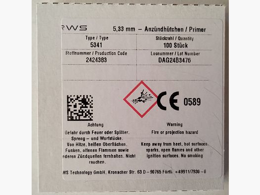 RWS/ RUAG 5341 duże kaliberowe spłonki