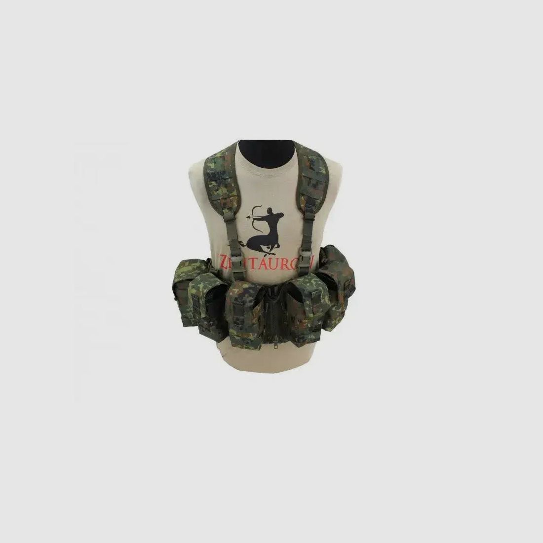 Zentauron Zentauron Chest Rig Nonmodular Split Front flecktarn