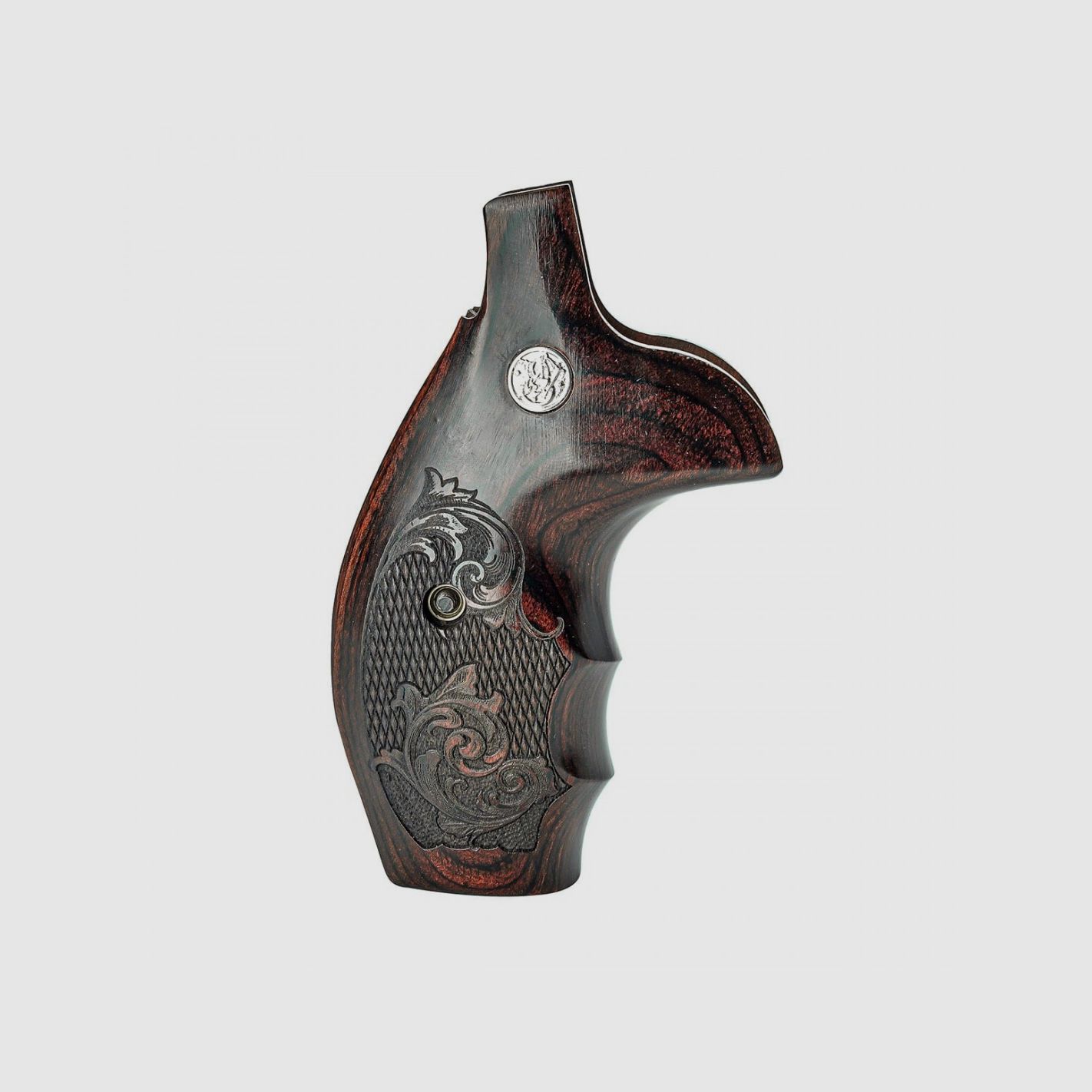 S&W N ROUND COMBAT SUPER ROSEWOOD CHECKERED ENGGRAVIERTE MIT SILBERMEDAILLEN, Bild 1 von 4