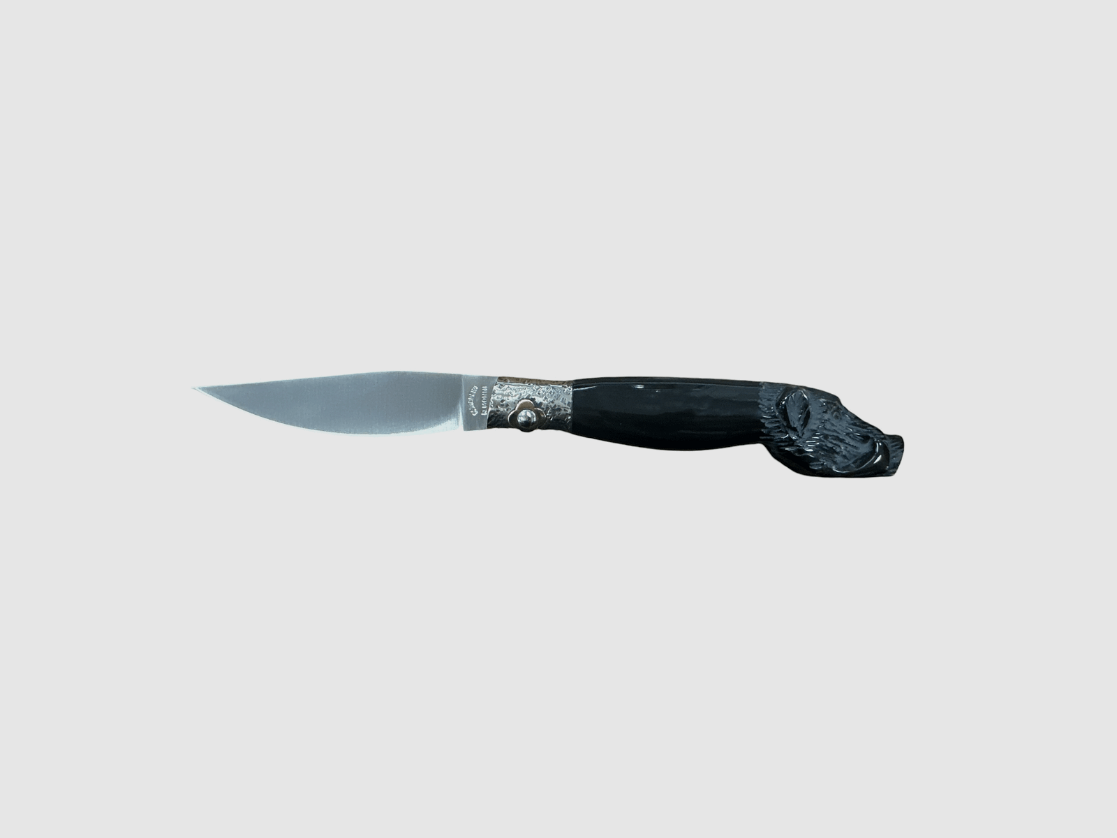 Mes – Wildzwijn-trofee MONNI hoorn T.BULINATA 17 cm 62/TB