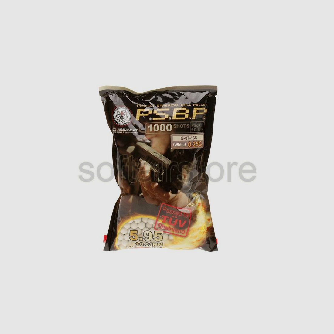 Perfect Airsoft BB`s 0.25g (1.000 Stück) diameter 5,95mm - Weiß