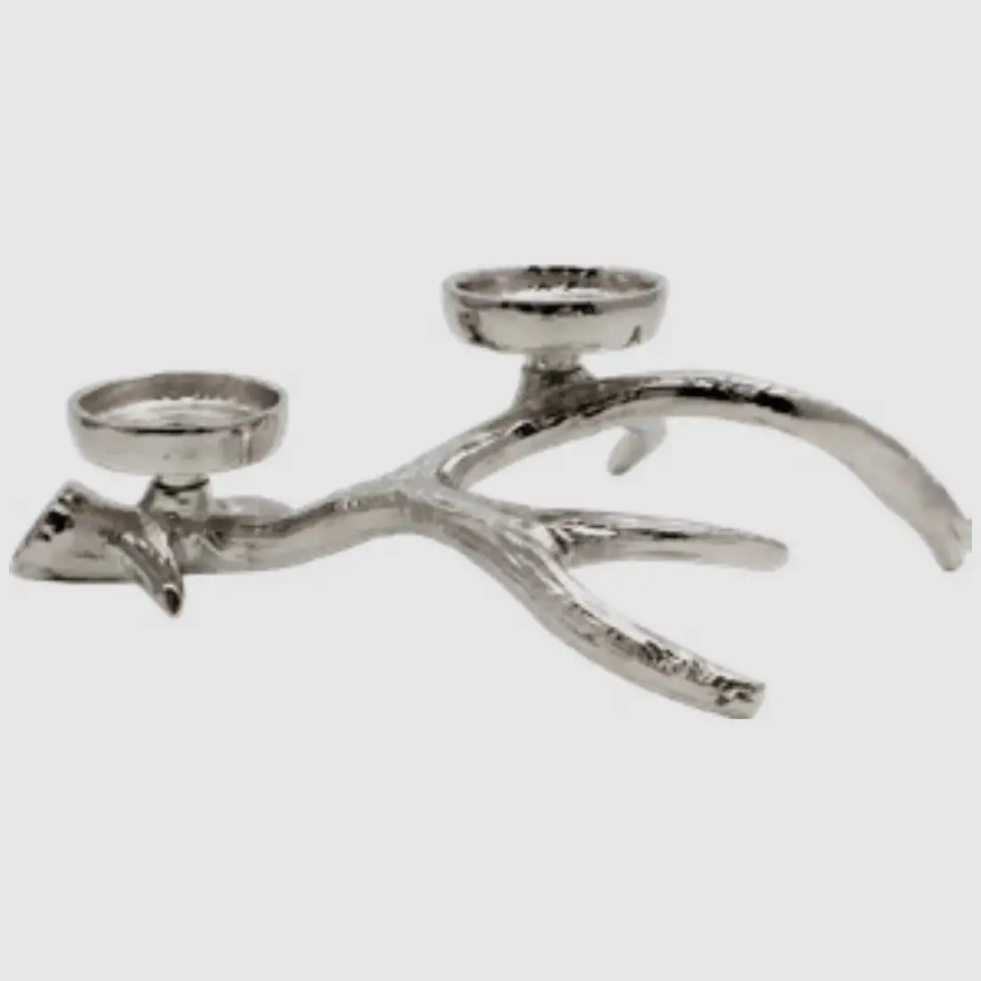 AKAH Doppel-Teelichthalter Geweih aus Aluminium, Bild 1 von 2