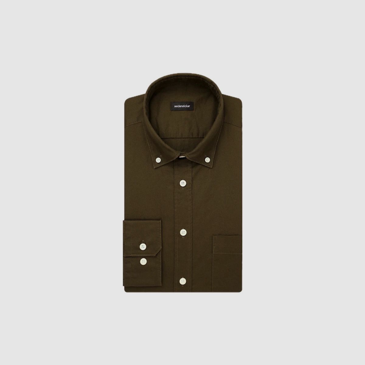 SEIDENSTICKER Twill Casual Hemd in Regular mit Button-Down-Kragen