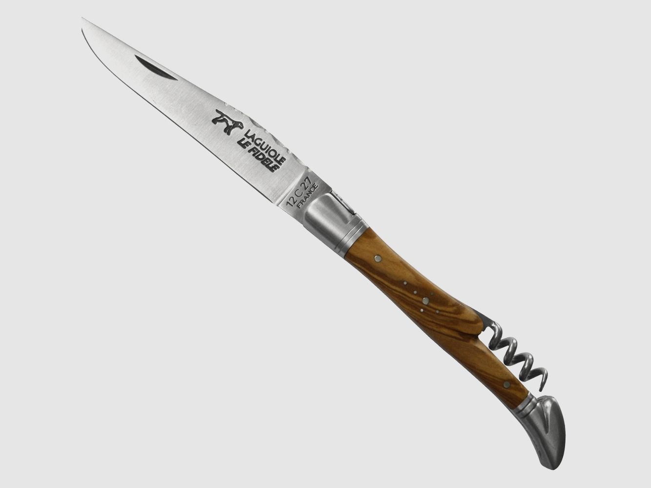 Laguiole Taschenmesser Olivenholz §42a WaffG konform legal führen