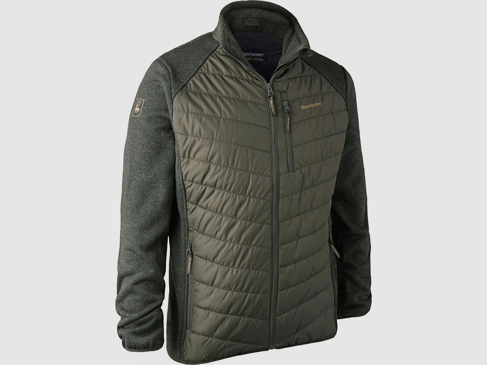 Moor wattierte Jacke Herren, mit Strick (Timber)