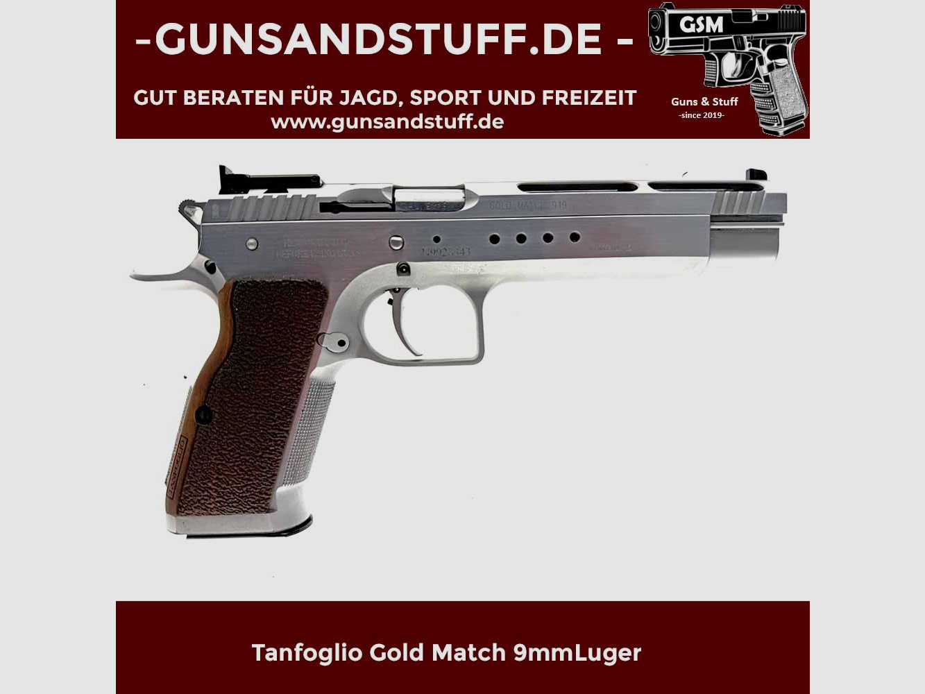 TANFOGLIO GOLD MATCH P19 9mm Luger