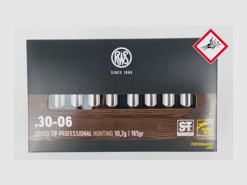 RWS SPEED TIP PRO Jagdpatrone Kal. .30-06 165grs Short Rifle