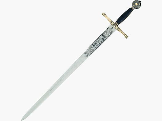 Szabla Excalibur z grawerunkiem i rowkiem na krew