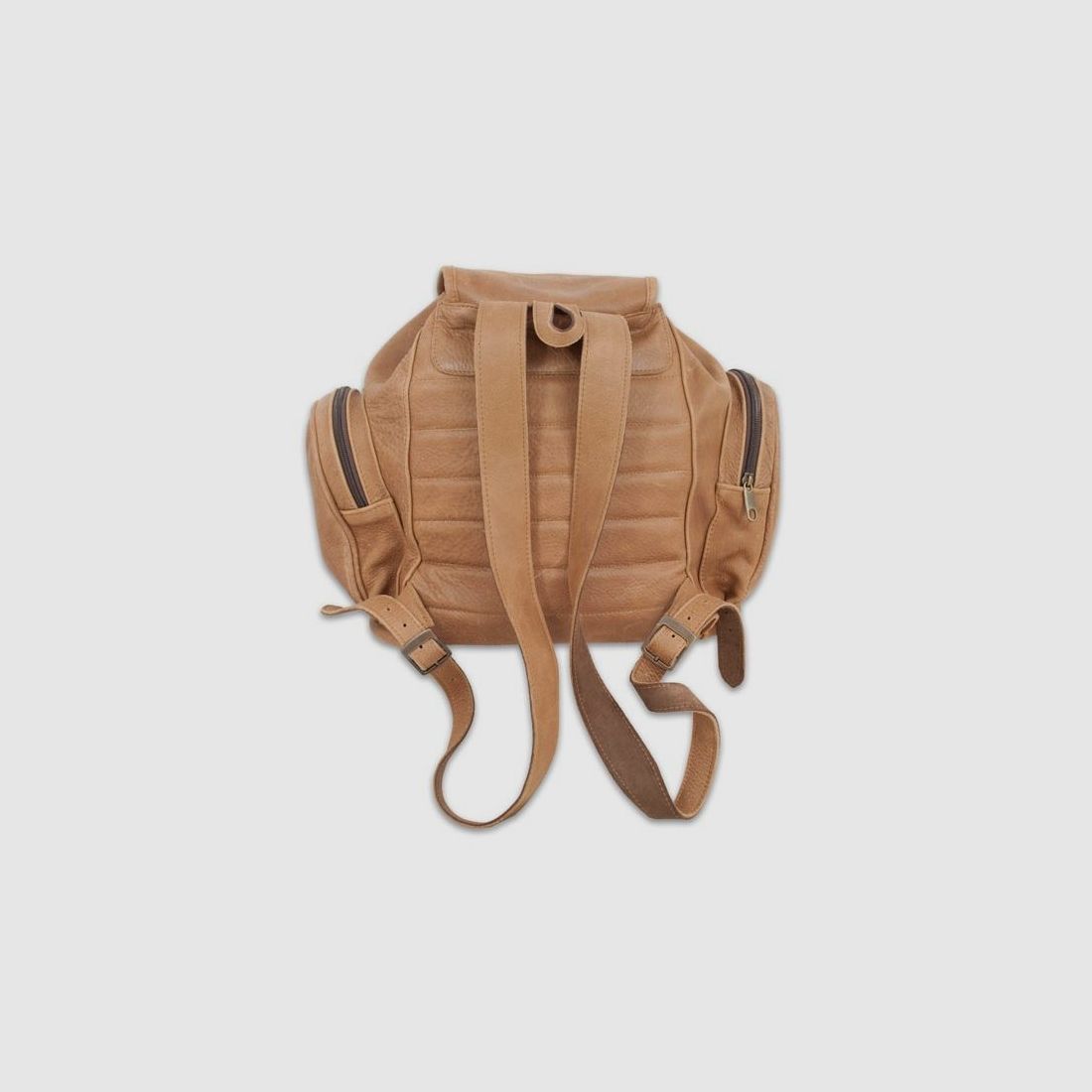 Leder-Rucksack 3 Fächer - dunkelbraun, Bild 7 von 10