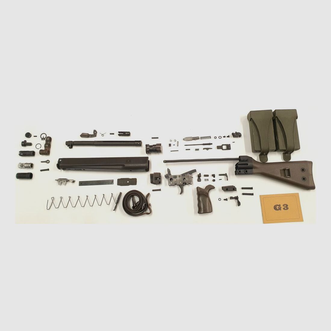 H&K Heckler und Koch GmbH Oberndorf Freier Teilesatz original HK G3 NATO Heckler & Koch inkl. Trapezvorderschaft Olivgrün