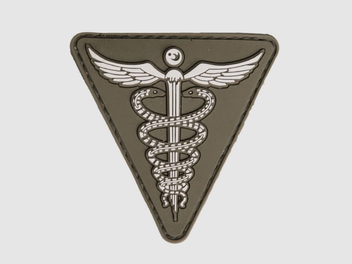 Medizinisches Patch Caduceus OLIVGRÜN