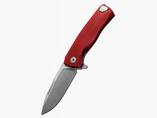 Lionsteel ROK Aluminium Taschenmesser, rot, satiniert