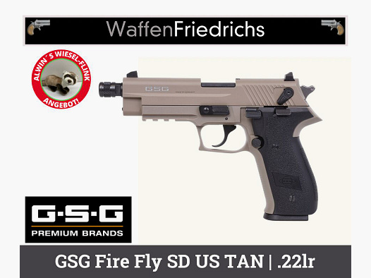 GSG GERMAN SPORT GUNS	 Fire Fly SD US TAN | Wiesel-Flink Angebot - Waffen Friedrichs
