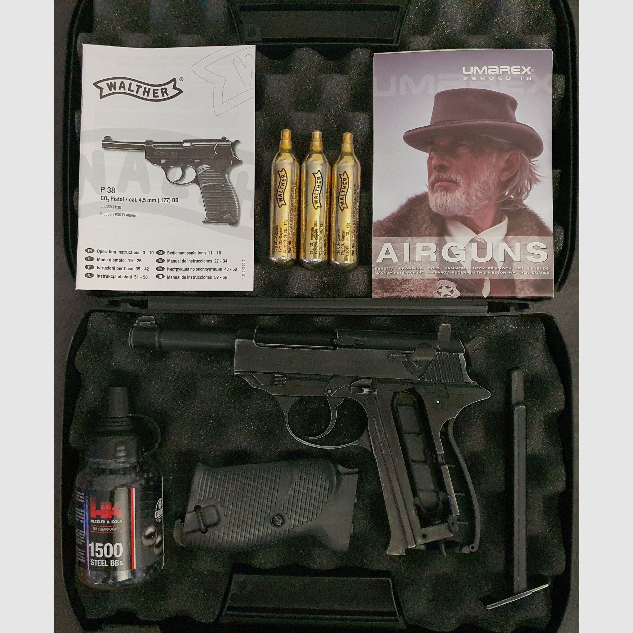 Umarex CO2 - Walther P 38 Komplettset in OVP