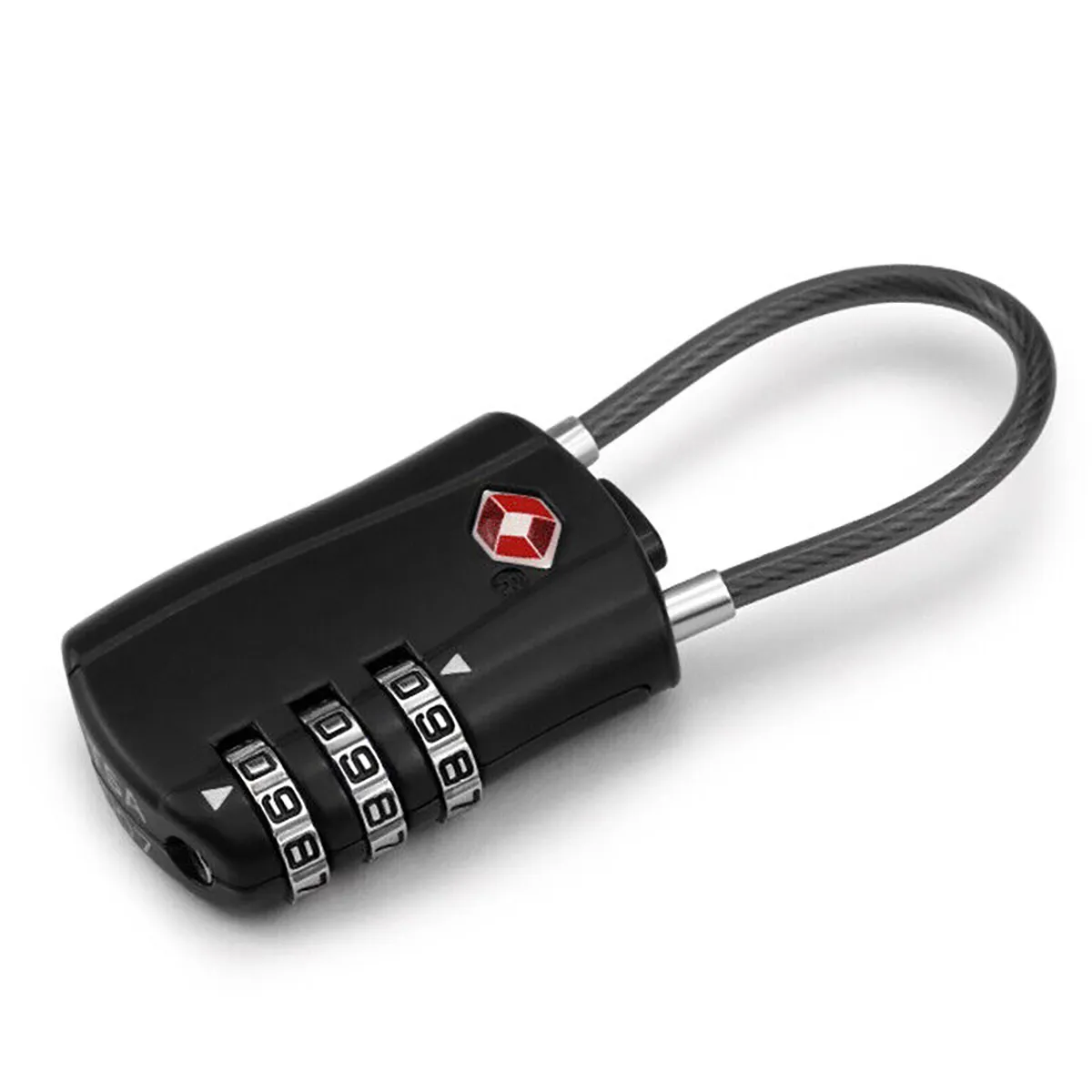 TSA Kofferschloss Comfort mit Stahlseil in Schwarz, Bild 2 von 2