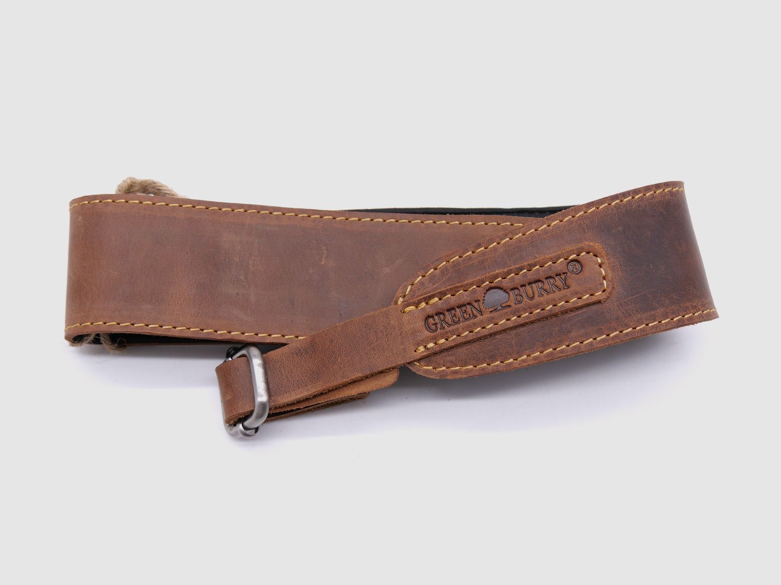 Greenburry Leder Gewehrgurt Gewehrriemen braun Vintage GS 4 1597-25