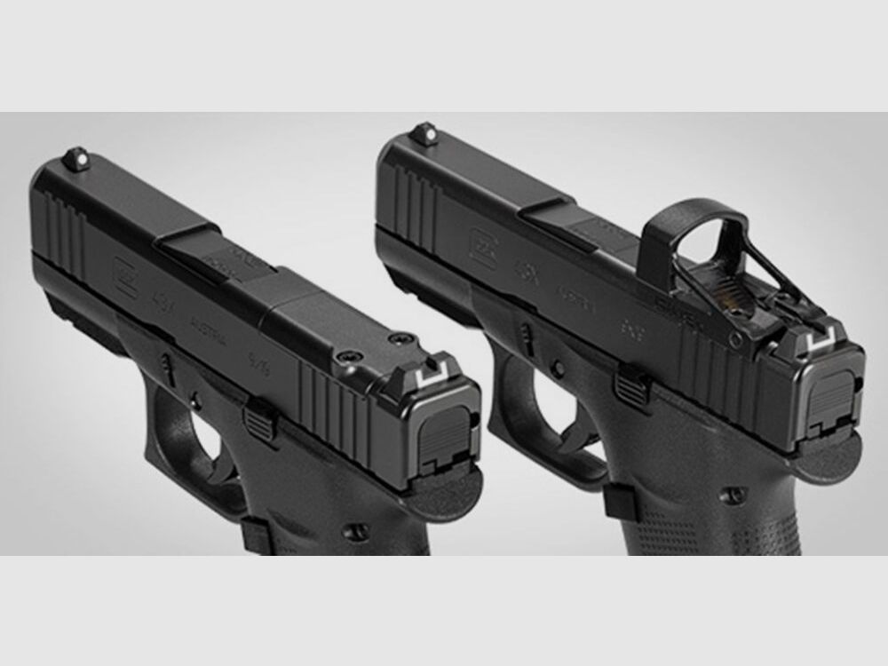 Glock Halbautom. Pistole Glock 43X Gen.5 R MOS FS inkl.RMSc Shield Red Dot im Kaliber 9mm Para (9x19)