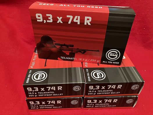 9,3x74R GECO Teilmantel 16,5 g (100 Schuss / 1 Los) Munition