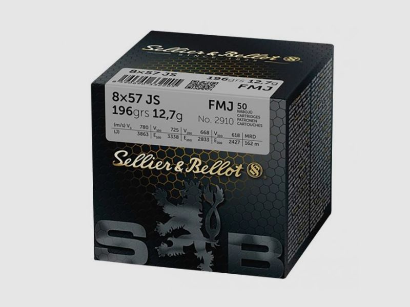 SELLIER & BELLOT - 8x57 iS - 196GRS.FMJ - 50 PIECES