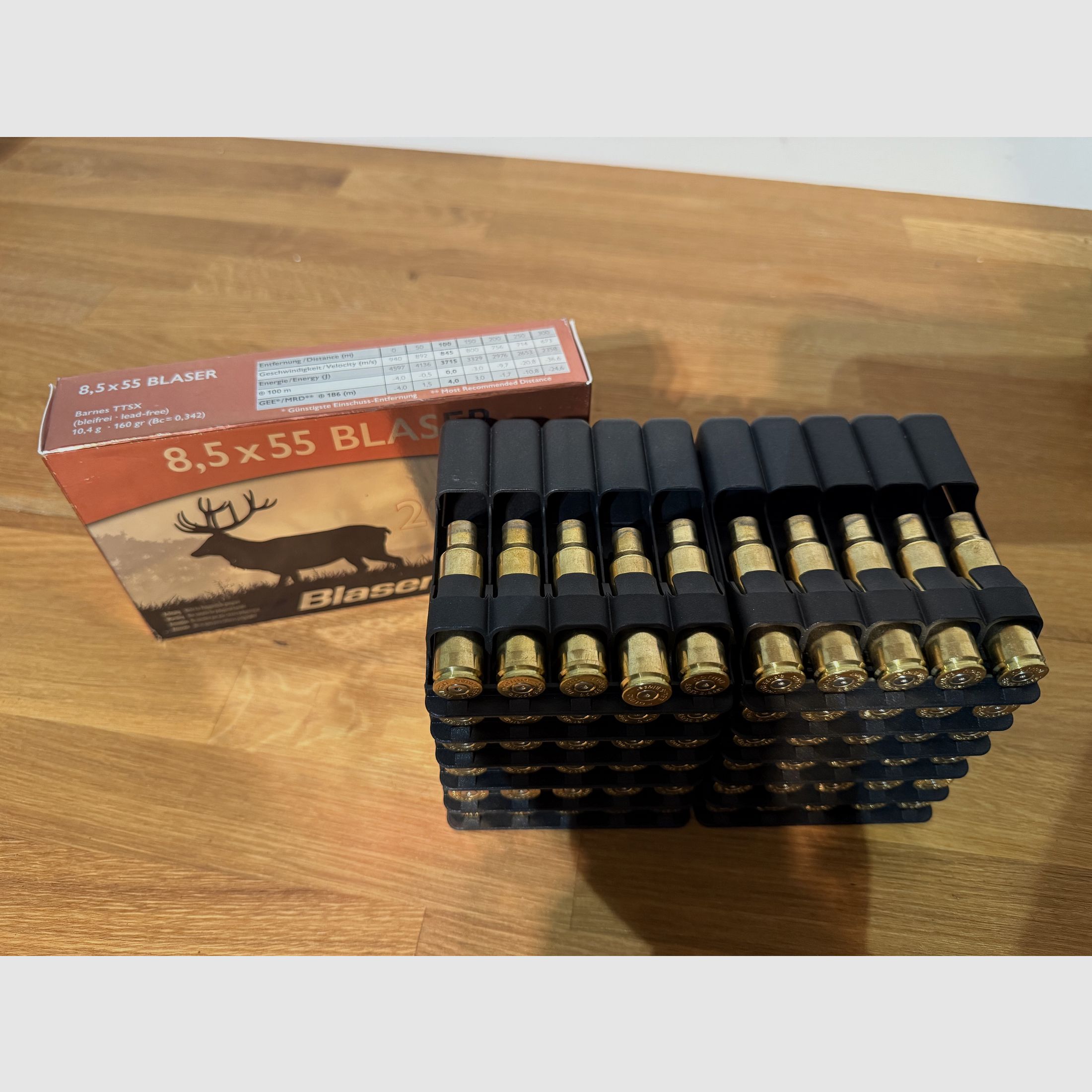 60 cartridges (Norma) in 8.5x55 Blaser
