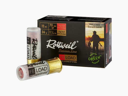 Rottweil 12/70 FE carga 3,3+3,8mm 36g