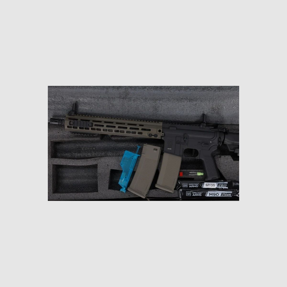 SA M4 URG-I M-LOK 14" (SA-P30 PRIME™ Aster II ETU BLDC™) Rifle Airsoft Libre a partir de 18 – Negro/Verde -F-