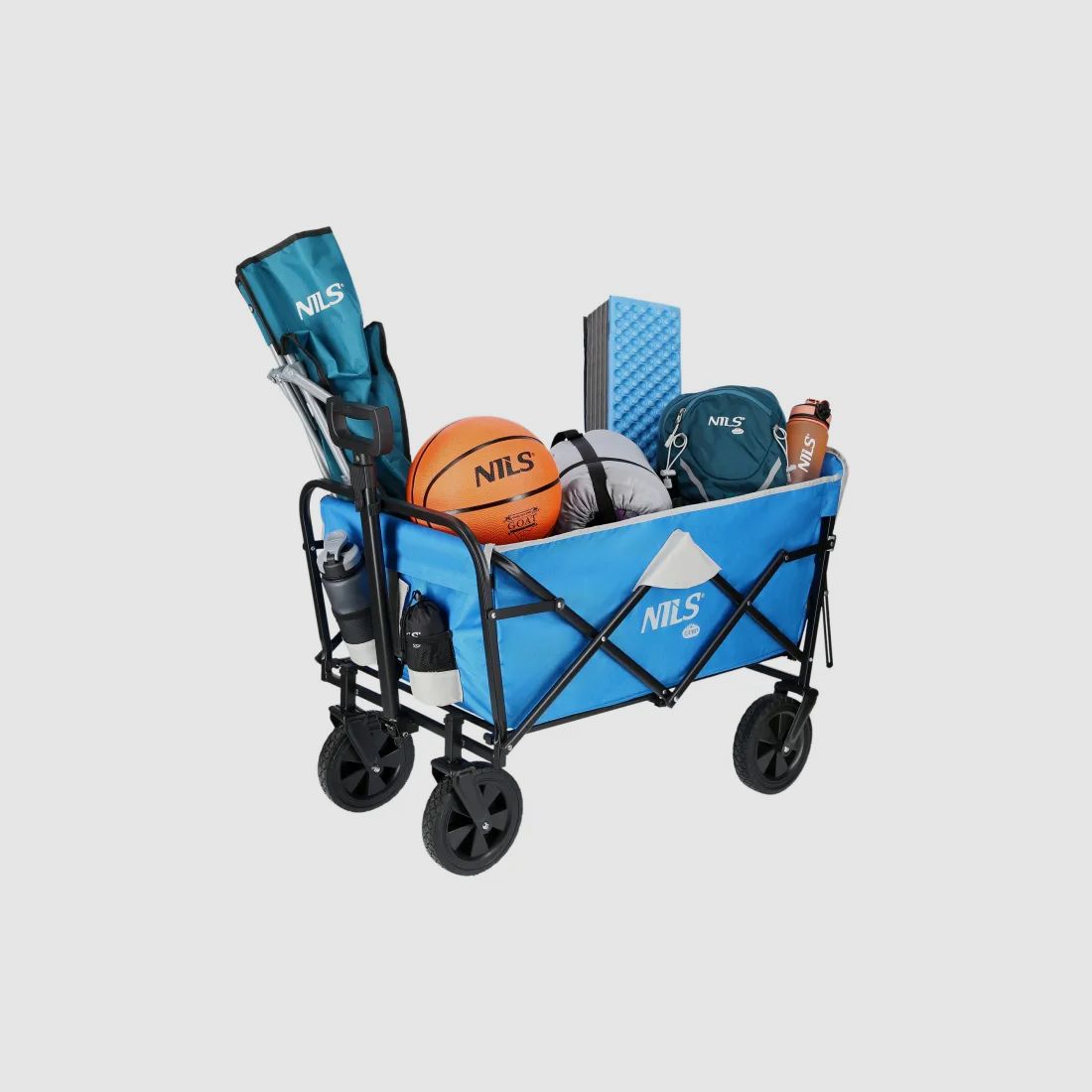 NC1606 Handwagen Grau-Blau 125L Nils Camp