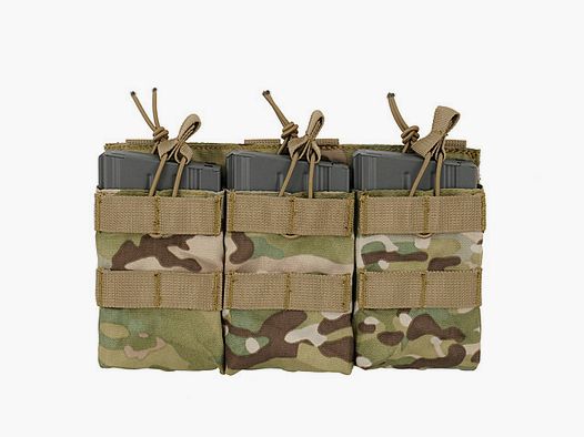 Triple Open Top 7.62 Mag Pouch - Multicamo [8FIELDS]