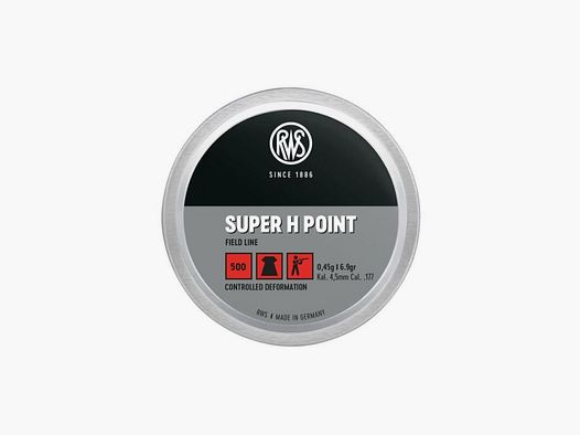 RWS Hohlspitzdiabolo Super-H Point Kal.4,5mm 0,45g/7gr