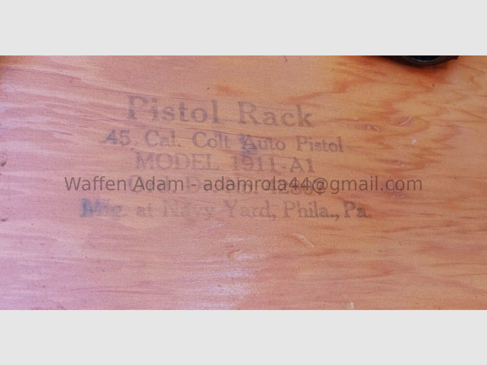Pistola Colt 1911A1 degli Stati Uniti, Mig. al Cantiere Navale, Filadelfia, Pa. Supporto per pistole da battaglia della Marina degli Stati Uniti Colt 45, Pistole automatiche militari statunitensi Volume 1 1894-1920