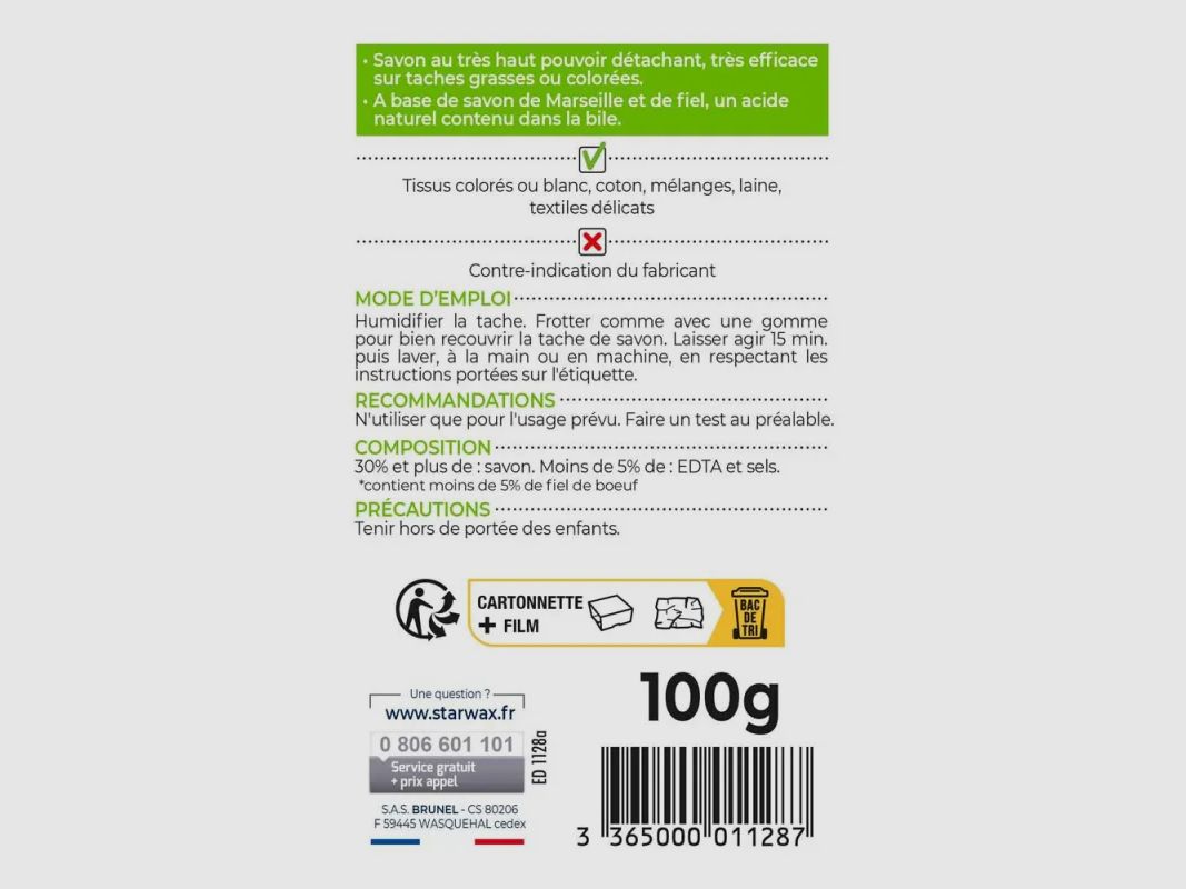 Textilfleckenentferner Rindergalle 100g Starwax, Bild 2 von 4