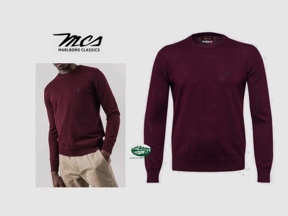 MCS Rundhals-Pullover aus Merinowolle 05029