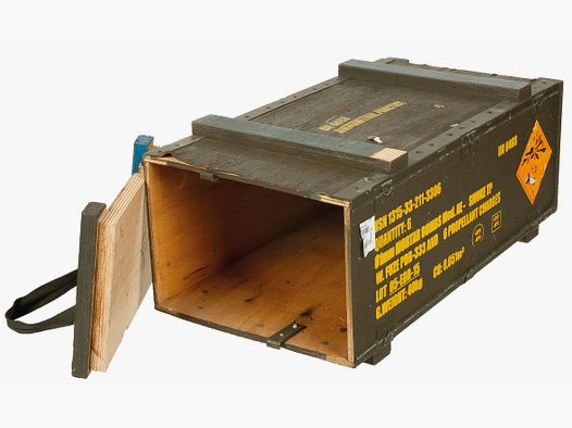 Italian wooden ammunition box
