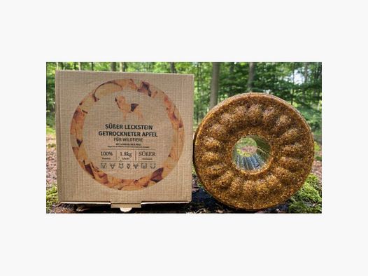 Wildlutscher Leckstein süßer Apfel mit gemahlenem Mais