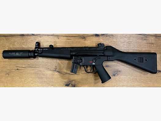 Fucile Heckler und Koch SP5 con silenziatore B&T RBS Schalldämpfer SQD™ Compact