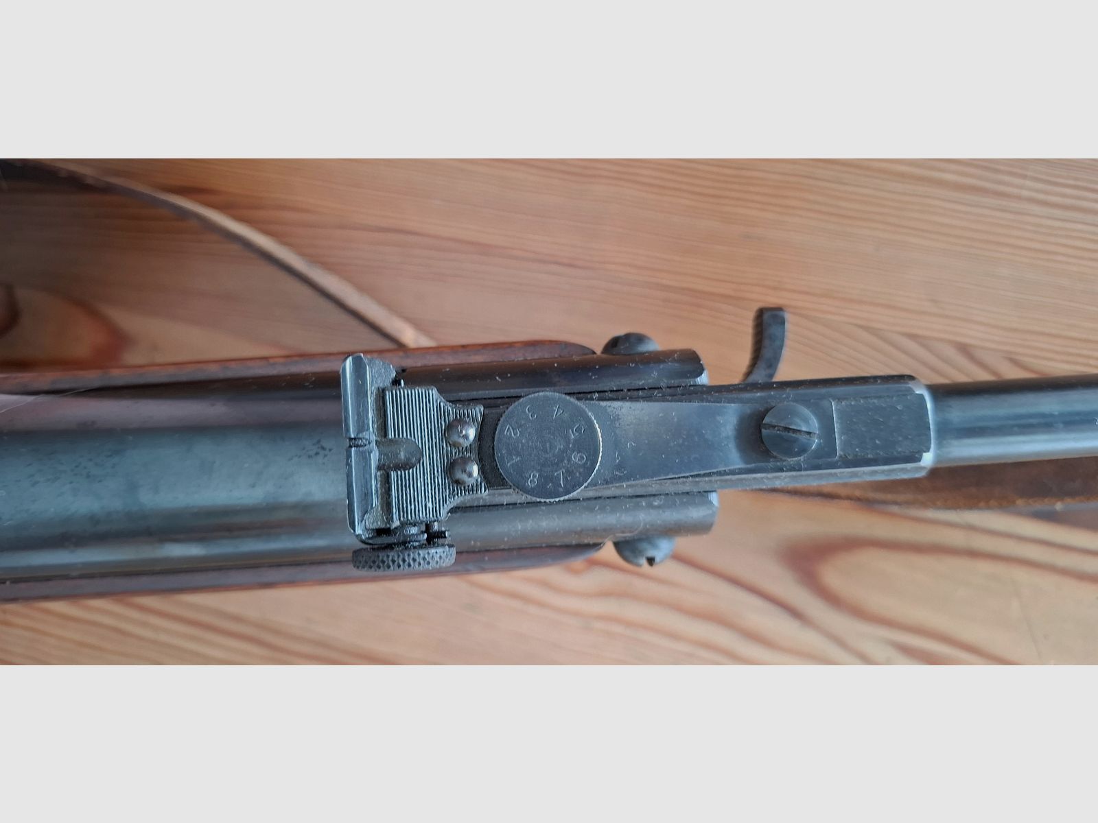 Burgo „Meisterschütze“ (Weihrauch HW 35) Cal. 4,5mm – rarità intorno al 1960, blocco del barrel, senza marchio F, libero da 18 anni!, immagine 5 di 6