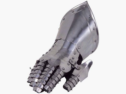 Plattenhandschuh rechts mit Leder-Innehandschuh