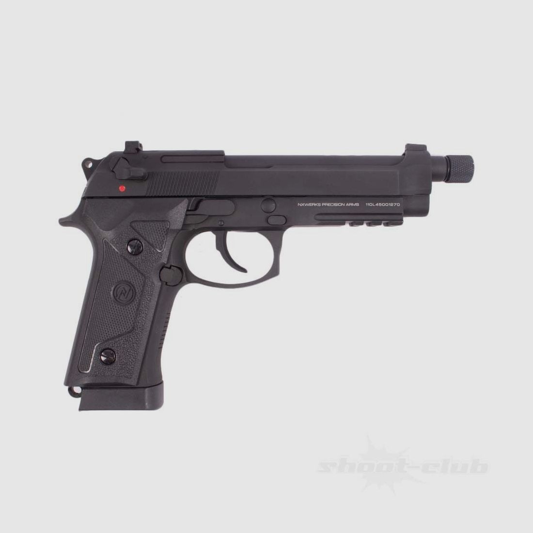 NXG NX92 Elite Tactical Blow Back 4,5mm BB Schwarz M14x1 li